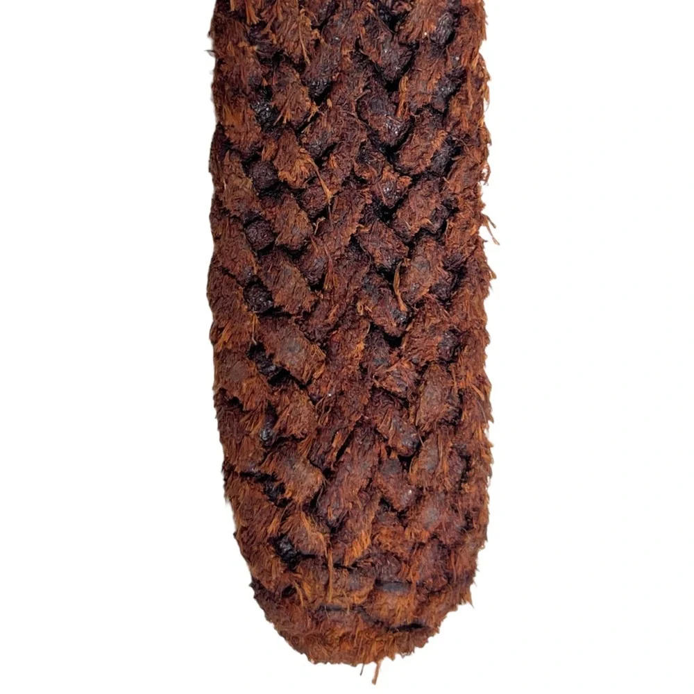 Brighton | Medium | Vintage Brown Weaved Leather Belt with Silver‎ Belt Buckle